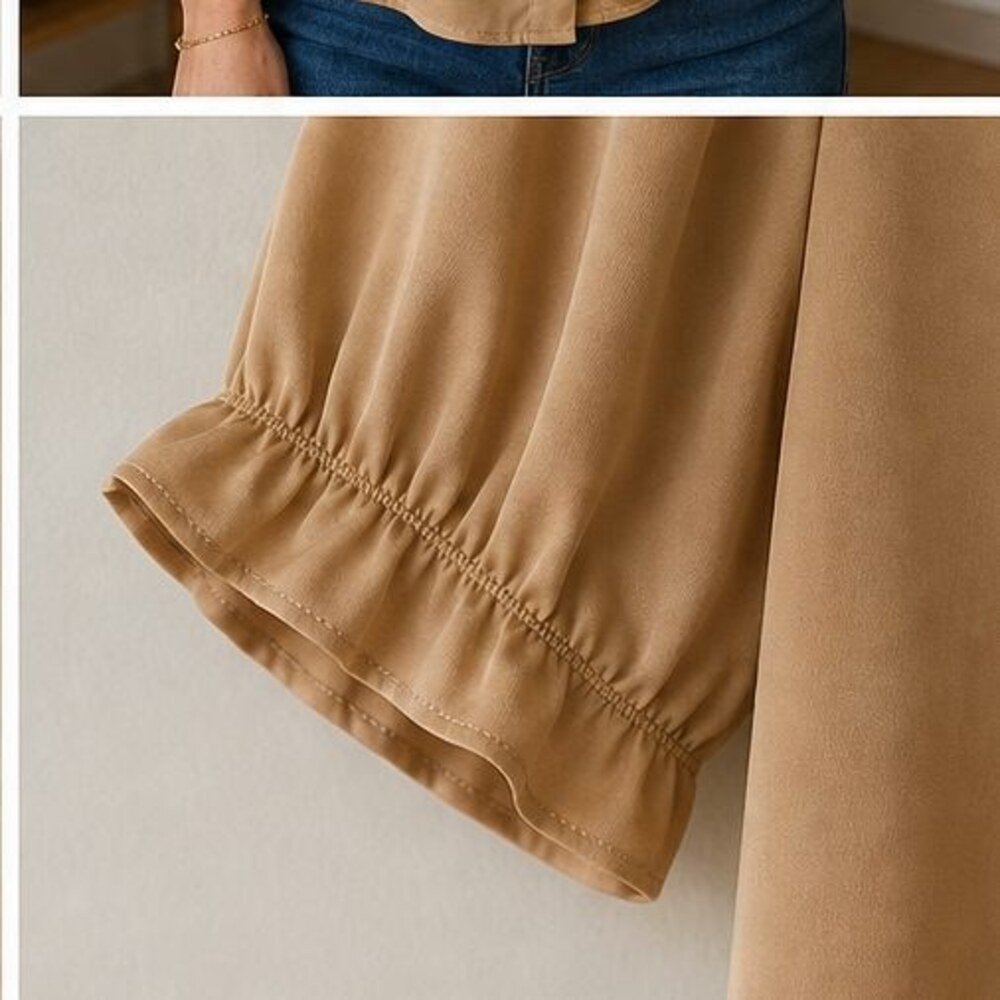 Camel Smocked Top - Picture 5 of 6